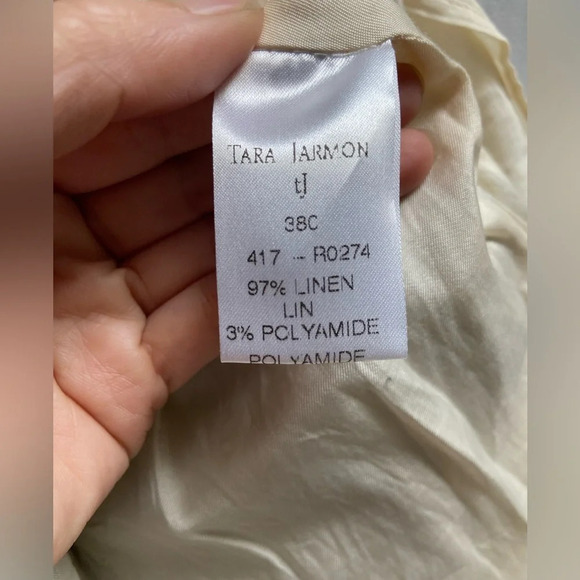 Tara  Jarmon linen sleeveless dress Sz 36 - Picture 11 of 14